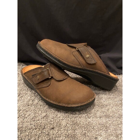 Baltic Born Shoes - Finn Comfort Women’s German Leather Mules Slip On Clogs 37
